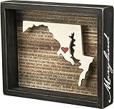 Primitives by Kathy 27806 Wanderlust Box Sign, 9 x 7.5-Inch, Maryland