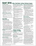 Microsoft Excel 2016 Tables, PivotTables, Sorting, Filtering & Inquire Quick Reference Guide - Windows Version (Cheat Sheet of Instructions, Tips & Shortcuts - Laminated Card)