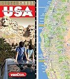 StreetSmart® USA Interstate Road Map by VanDam ― Eco plastic coated, planning & travel map of the USA w/all federal, state hwys, attractions & Top 40 Drives (English and Spanish Edition)