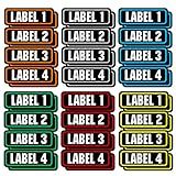 Custom Stickers Vinyl Labels 8 Pack - Personalize with Any Text - Great for Tool Boxes, Ammo Storage Box, Plastic Bins, Food Buckets, Glass Jars and Cleaning Supplies Labels