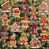 kockuu 16pcs Gingerbread Man Ornaments for Christmas Tree Decorations