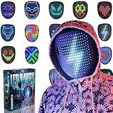 Depointer Life Led Mask with Gesture Sensing,Unisex LED Lighted Face Transforming Mask for Costume Cosplay Party Masquerade