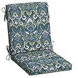 ARDEN Outdoor Dining Chair Cushion, 20 in x 20 in, Weather-Proof, Rain-Proof, Fade Resistant Patio Cushion for Patio, Dining, or Rocking Chairs 20 x 20, Sapphire Aurora Blue Damask