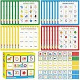 Family Bingo Game, Alphabet Animal Sight Word and Number Bingo Board Game, Counting and Matching Skills Classic Educational Game for Kindergarten and Preschool Kids, Perfect for Home and Classroom