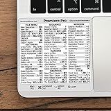 Synerlogic Adobe Premiere Pro Quick Reference Keyboard Shortcut Sticker, No-Residue Laminated Vinyl, for Any MacBook or Windows PC