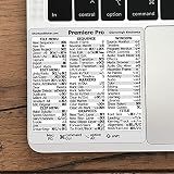 Synerlogic for Adobe Premiere Pro Quick Reference Keyboard Shortcut Sticker for Any MacBook or Windows PC