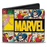 Buckle-Down Men's Standard Bifold Wallet Marvel Comics, 4.0" x 3.5"