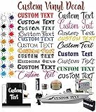 Personalized Design Your Own Name - Custom Vinyl Decal - Vinyl Lettering for Car, Walls, Window, Windshield Computers, Hydroflask Text Name Letters Graphics Sticker - Custom Text Font Name Decal