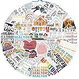 50 Pcs Realtor Stickers for Laptop, Cute Real Estate Stickers for Water Bottles, Funny Waterproof Vinyl Decals for Envelopes Planner Phone Notebook Lugagge Tumblers Car Gift Decor (Realtor)