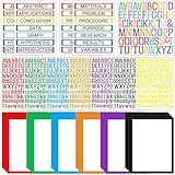LonlyEagle 37 Colorful Sheets Self-Adhesive Science Fair Board Supplies - Presentation Subtitles, Project Titles, Personalized Letter Stickers for Classroom and Office