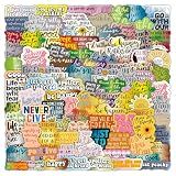 100 Pcs Inspirational Stickers Set Motivational Quote Sticker Vinyl Waterproof Affirmation Positive Stickers for Water Bottles Laptops Journal Computer