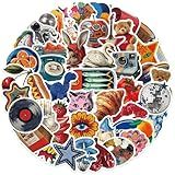 50PCS Y2k Retro Aesthetic Downtown Girl Stickers Cool 2000s Lovely Girl Decals Vinyl Junk Journaling Cyber Trend Stickers for Water Bottle Laptop (Y2K50)