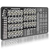 Enjoyard 4 String Bass Guitar Practice Mat Bass Theory Mat with Fretboard Notes Bass Guitar Chord Notes Interval Knowledge Chord Formula Knowledge Theory for Bass Beginner Enthusiasts