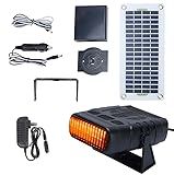 HYBEW Solar Heater for Chicken Coop, Solar Chicken Coop Heater, Portable 360° Adjustable Heaters with Fast Heating Modes,Dual Power Solar/Plug Options (30W Whiteboard with heater, Plug)