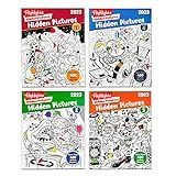 Highlights for Children Hidden Pictures 2023 Activity Books for Kids Ages 6 and Up, 4-Book Set of Travel-Friendly Screen Free Seek and Find Fun, Doubles as Coloring Pages