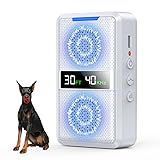 HUHUWOW Ultrasonic Dog Bark Deterrent Devices, Anti Barking Device for Dogs, Adjustable Frequency & Range, Type-C Rechargeable, Suitable for All Kinds of Dogs, for Indoor & Outdoor Use