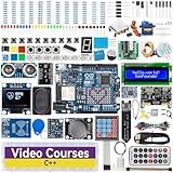 SunFounder Elite Explorer Kit with Original Arduino Uno R4 WiFi, RoHS Compliant, Bluetooth IoT ESP32 IIC LCD1602 OLED, Super Starter Kit, Online Tutorials & Video Courses for Beginners & Engineers