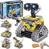 Sillbird Robot Building Kit with Remote Control Christmas STEM Gifts for Boys Age 8-13, Technic Coding Robotic Toys for Kids Birthday, Buildable 5in1 Models with 488 Pieces