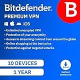 Bitdefender Premium VPN | 10 Device | 1 Year [PC/Mac Online Code]