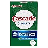 Cascade Complete Powder Dishwasher Detergent, Fresh Scent, 75 oz, White