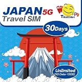 Happy 5G Japan 30 Days Unlimited Data Travel Sim Card | 15GB of 5G High-Speed Data Then 128kbps | No Daily Limit | No Registration Required | Easy Activation