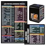 Air Fryer Cheat Sheet Magnetic Air Fryer Cooking Times Chart Magnet Cheat Sheet Set Air Fryer Accessories Cook Book Recipe Card Meat Temp Guide for Airfryer Oven Cooking Pot Kitchen Appliances 2 Pack