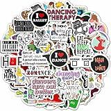 BulbaCraft 100Pcs Dance Stickers for Water Bottle, Dance Stickers for Scrapbooking, Gifts for Dancers, Gifts for Women & Men