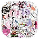 SBOBUY 100PCS Dancing Stickers,Water Bottles Laptop Car Decal - Perfect Dancer Gifts for Girls and Teenagers，Dance Decals, Girls Dance Party Favors (Dancing)