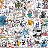 200 PCS Funny Holographic Stickers for Adults, Waterproof Vinyl Sarcastic Meme Decals for Laptop, Water Bottle, Phone, Kindle, Journal, Scrapbook, Bumper, Skateboard, Luggage, No Repeats