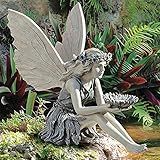 MBVBN Outdoor Garden Fairy Statue Ornaments, Angel Sculpture Realistic Figurine Decor, Antique Resin Craft Home Table Decorations Lawn Yard Art Porch Patio Housewarming Garden