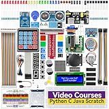 SunFounder Da Vinci Starter Kit for Raspberry Pi 5 4B 3B B+ 400, Zero 2 W, Python C Java Scratch Node.js, Online Tutorials & Video Courses for Beginners & Experts (Raspberry PI NOT Included)