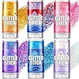 AROIC 6Pcs Body Glitter Stick, Sparkly Mermaid Face Glitter Makeup for Kids