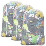 Laundry Bags, Mesh Heavy Duty 24" x 36" with Drawstring Closure, 3-Pack, White