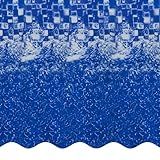 Smartline 24 ft Round Swimming Pool Liner | Tidal Surge | Overlap Style | 48-52 Inch Wall Height | 20 Gauge Heavy Duty Virgin Vinyl | Designed for Steel Sided Above Ground Swimming Pools