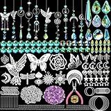 IcosaMro 420PCS Suncatcher Arts and Crafts for Adults Crystal Sun Catcher Crafts Kit for Adults Suncatchers DIY Making Supplies for Indoor Window Hanging, Outdoor Garden Decor Wedding Christmas