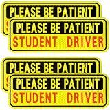 BFXM 4 PCS Student Driver Magnet for Car, New Driver Magnet for Car