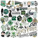 Harry Potter Slytherin Theme 50ct Vinyl Decals – House Crests, Serpent Symbols & Character Designs for Laptop, Water Bottle, Scrapbooking, Tablet, Indoor & Outdoor
