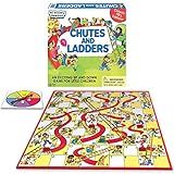 Classic Chutes and Ladders with 1970's Artwork by Winning Moves Games USA for Children Ages 3 and Up, Preschool Games for 2-4 Players (1195)