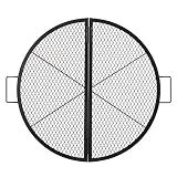 VEVOR X-Marks Fire Pit Grill Grate, Foldable Round Cooking Grate, Heavy Duty Steel Campfire BBQ Grill Grid with Handle and Support X Wire, Portable Camping Cookware for Outside Party, 36 Inch Black