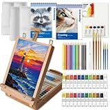 Artbreezing Mixed Media Art Set with Art Easel, Complete Art Supplies Kit