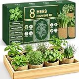 Indoor Herb Garden Kit, Culinary Herb Starter Kit with Seeds & Tools for Beginners, Kitchen Decor, House Warming Gifts for New Home, for Christmas, Ultimate Birthday Gifts for Women Men Mom Dad