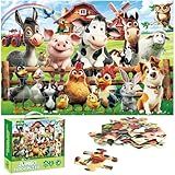 BenBen Floor Puzzles for Kids, 48 Piece 2 x 3 feet Farm Animals Puzzles for Kids Ages 4-6, Large Jigsaw Puzzles for Toddlers, Birthday Gift for Girls Boys