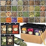 HOOMUU 38pcs Herbs for Witchcraft, Witchcraft Supplies Dried Herb and Flowers for Witch Beginner, Witchcraft Kit for Altar Supplies, Pagan, Wiccan Rituals, Magic Ritual and Spell, Soap Making