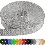 TECEUM 2 Inch Webbing – Light Gray – 10 Yards – 2” Heavy-Duty Wide Webbing for Climbing Outdoors Indoors Crafting DIY nw