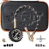 Grit Performance Tire Pressure Gauge (0-60 PSI) Heavy Duty, with Custom Foam Case, Chrome Caps & Valve Core Repair Tool, Rapid Air Pressure Gauge, Tire Deflators Offroad Accessories, 4x4 Tires