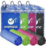 YQXCC Cooling Towels | 4 Pack 47"x12" | Ice Cool for Neck | Microfiber Soft Breathable Chilly | for Yoga, Sports, Golf, Gym, Camping, Running, Fitness, Workout & More Activities