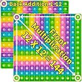 Fidget Press Bubble Sensory Toy: 12x12 Multiplication & Addition Charts, Learn Math Easily with Stress Relief for Kids, Sensory Focus, School Home Use-YGC LAOMI