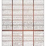 REOLAN Small Letter Stencils for Painting - 36 Pack Alphabet Letter and Number Templates 0.5, 0.75, 1, 1.25, 1.5 Inch, Reusable Cursive Alphabet Stencils for Wood Crafts, Cakes Cookies & Wall Decor