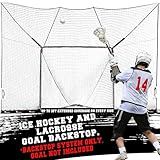 Shag Stop, Backstop Net System for Lacrosse Goal and Ice Hockey Goal, Durable ~3-Foot Extended Coverage, Lacrosse Practice & Training Netting Equipment. Includes Mounting Brackets