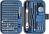 RARTOP Precision Screwdriver Set 130 in 1 with 120 bits Repair Tool Kit Magnetic Screwdriver Kit with mini built-in box for Electronics iPhone Jewelers Game Console (130-IN-Blue)